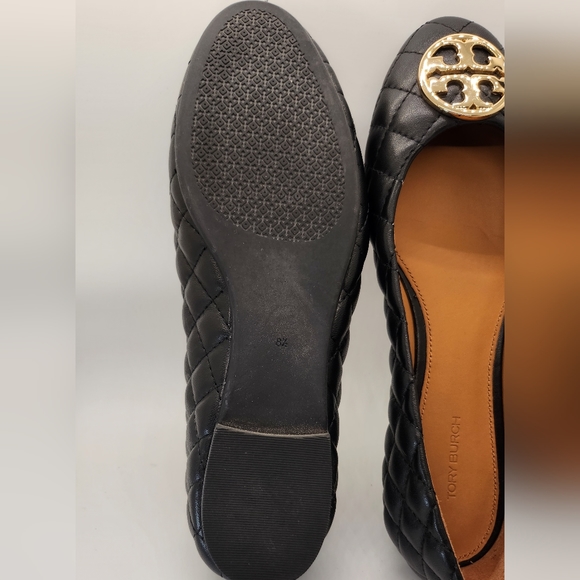 NWOB Tory Burch Womens Quilted Flats Black Size 8.5 - Picture 6 of 7